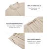 imageCOOFANDY Mens 2 Piece Cotton Sets Casual Short Sleeve Henley Shirts and Beach Pants with Pockets Summer Vacation OutfitsLight Khaki