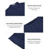imageCOOFANDY Mens 2 Piece Cotton Sets Casual Short Sleeve Henley Shirts and Beach Pants with Pockets Summer Vacation OutfitsNavy Blue