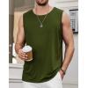 imageCOOFANDY Mens Casual Tank Tops Moisture Wicking Muscle Sleeveless Shirts Soft Bamboo Viscose Tank Shirt 2 PackBlackArmy Green