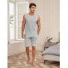 imageCOOFANDY Mens Casual Tank Tops Moisture Wicking Muscle Sleeveless Shirts Soft Bamboo Viscose Tank Shirt 2 PackBlackGrey