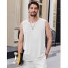 imageCOOFANDY Mens Casual Tank Tops Moisture Wicking Muscle Sleeveless Shirts Soft Bamboo Viscose Tank Shirt 2 PackBlackWhite