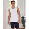 imageCOOFANDY Mens Casual Tank Tops Moisture Wicking Muscle Sleeveless Shirts Soft Bamboo Viscose Tank Shirt 2 PackBlackWhite