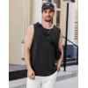 imageCOOFANDY Mens Casual Tank Tops Moisture Wicking Muscle Sleeveless Shirts Soft Bamboo Viscose Tank Shirt 2 PackBlackWhite