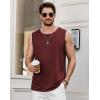 imageCOOFANDY Mens Casual Tank Tops Moisture Wicking Muscle Sleeveless Shirts Soft Bamboo Viscose Tank Shirt 2 PackBlackWine Red