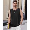 imageCOOFANDY Mens Casual Tank Tops Moisture Wicking Muscle Sleeveless Shirts Soft Bamboo Viscose Tank Shirt 2 PackBlackWine Red