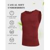 imageCOOFANDY Mens Casual Tank Tops Moisture Wicking Muscle Sleeveless Shirts Soft Bamboo Viscose Tank Shirt 2 PackBlackWine Red