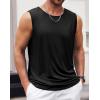 imageCOOFANDY Mens Casual Tank Tops Moisture Wicking Muscle Sleeveless Shirts Soft Bamboo Viscose Tank Shirt 2 PackBlackWine Red
