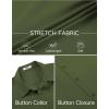 imageCOOFANDY Mens Stretch Dress Shirts Short Sleeve Wrinkle Free Casual Button Down ShirtsArmy Green