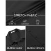 imageCOOFANDY Mens Stretch Dress Shirts Short Sleeve Wrinkle Free Casual Button Down ShirtsDark Grey