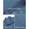 imageCOOFANDY Mens Stretch Dress Shirts Short Sleeve Wrinkle Free Casual Button Down ShirtsGrayish Blue