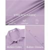imageCOOFANDY Mens Stretch Dress Shirts Short Sleeve Wrinkle Free Casual Button Down ShirtsLavender