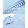 imageCOOFANDY Mens Stretch Dress Shirts Short Sleeve Wrinkle Free Casual Button Down ShirtsLight Blue