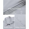 imageCOOFANDY Mens Stretch Dress Shirts Short Sleeve Wrinkle Free Casual Button Down ShirtsLight Grey
