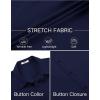 imageCOOFANDY Mens Stretch Dress Shirts Short Sleeve Wrinkle Free Casual Button Down ShirtsMidnight Blue