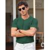 imageCOOFANDY Mens T Shirts Casual Short Sleeve Crewneck Shirts Solid Textured Knit Pullover TeesGreen