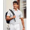 imageCOOFANDY Mens T Shirts Casual Short Sleeve Crewneck Shirts Solid Textured Knit Pullover TeesWhite
