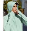 imageCOOFANDY Mens UPF 50 Light Jacket Full Zip Sun Protection Hoodie Long Sleeve Sun Shirts UV Fishing Hiking Athletic RunningLight Green