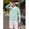 imageCOOFANDY Mens UPF 50 Light Jacket Full Zip Sun Protection Hoodie Long Sleeve Sun Shirts UV Fishing Hiking Athletic RunningLight Green