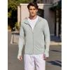 imageCOOFANDY Mens UPF 50 Light Jacket Full Zip Sun Protection Hoodie Long Sleeve Sun Shirts UV Fishing Hiking Athletic RunningLight Grey