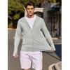 imageCOOFANDY Mens UPF 50 Light Jacket Full Zip Sun Protection Hoodie Long Sleeve Sun Shirts UV Fishing Hiking Athletic RunningLight Grey