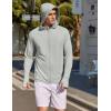imageCOOFANDY Mens UPF 50 Light Jacket Full Zip Sun Protection Hoodie Long Sleeve Sun Shirts UV Fishing Hiking Athletic RunningLight Grey