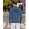 imageCOOFANDY Mens UPF 50 Light Jacket Full Zip Sun Protection Hoodie Long Sleeve Sun Shirts UV Fishing Hiking Athletic RunningNavy Blue
