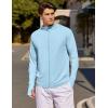 imageCOOFANDY Mens UPF 50 Light Jacket Full Zip Sun Protection Hoodie Long Sleeve Sun Shirts UV Fishing Hiking Athletic RunningSky Blue