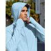 imageCOOFANDY Mens UPF 50 Light Jacket Full Zip Sun Protection Hoodie Long Sleeve Sun Shirts UV Fishing Hiking Athletic RunningSky Blue