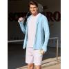 imageCOOFANDY Mens UPF 50 Light Jacket Full Zip Sun Protection Hoodie Long Sleeve Sun Shirts UV Fishing Hiking Athletic RunningSky Blue