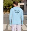 imageCOOFANDY Mens UPF 50 Light Jacket Full Zip Sun Protection Hoodie Long Sleeve Sun Shirts UV Fishing Hiking Athletic RunningSky Blue