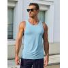 imageCOOFANDY Mens Workout Tank Tops UPF 50 Sleeveless Gym Muscle Shirts Cooling Quick Dry Bodybuilding Tanks 23 Pack for BeachWhiteLight Blue