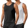 imageCOOFANDY Mens Workout Tank Tops UPF 50 Sleeveless Gym Muscle Shirts Cooling Quick Dry Bodybuilding Tanks 23 Pack for BeachBlackWhite