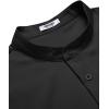 imageCOOFANDY Mens Casual Summer Beach Henley Shirt Band Collar Lightweight Hippie Tee ShirtsBlack
