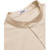 imageCOOFANDY Mens Casual Summer Beach Henley Shirt Band Collar Lightweight Hippie Tee ShirtsBrown
