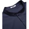 imageCOOFANDY Mens Casual Summer Beach Henley Shirt Band Collar Lightweight Hippie Tee ShirtsDark Blue