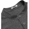 imageCOOFANDY Mens Casual Summer Beach Henley Shirt Band Collar Lightweight Hippie Tee ShirtsDark Gray