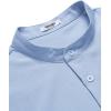 imageCOOFANDY Mens Casual Summer Beach Henley Shirt Band Collar Lightweight Hippie Tee ShirtsLight Blue