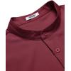 imageCOOFANDY Mens Casual Summer Beach Henley Shirt Band Collar Lightweight Hippie Tee ShirtsWine Red