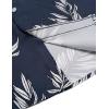 imageCOOFANDY Mens Floral Button Down Long Sleeve Hawaiian Shirt Flower Printed Tropical Beach ShirtsBlue  Leaf 2
