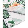 imageCOOFANDY Mens Floral Button Down Long Sleeve Hawaiian Shirt Flower Printed Tropical Beach ShirtsWhite  Orange Flower