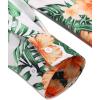 imageCOOFANDY Mens Floral Button Down Long Sleeve Hawaiian Shirt Flower Printed Tropical Beach ShirtsWhite  Orange Flower