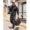 imageCOOFANDY Mens Hooded Sweatshirts Long Sleeve Casual Waffle Knit Pullover Hoodies with Kanga PocketBlack