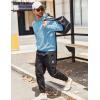 imageCOOFANDY Mens Hooded Sweatshirts Long Sleeve Casual Waffle Knit Pullover Hoodies with Kanga PocketLight Blue