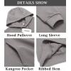 imageCOOFANDY Mens Hooded Sweatshirts Long Sleeve Casual Waffle Knit Pullover Hoodies with Kanga PocketLight Grey