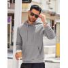 imageCOOFANDY Mens Hooded Sweatshirts Long Sleeve Casual Waffle Knit Pullover Hoodies with Kanga PocketLight Grey