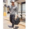 imageCOOFANDY Mens Hooded Sweatshirts Long Sleeve Casual Waffle Knit Pullover Hoodies with Kanga PocketLight Grey