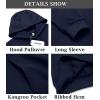 imageCOOFANDY Mens Hooded Sweatshirts Long Sleeve Casual Waffle Knit Pullover Hoodies with Kanga PocketNavy Blue