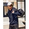 imageCOOFANDY Mens Hooded Sweatshirts Long Sleeve Casual Waffle Knit Pullover Hoodies with Kanga PocketNavy Blue