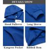 imageCOOFANDY Mens Hooded Sweatshirts Long Sleeve Casual Waffle Knit Pullover Hoodies with Kanga PocketRoyal Blue