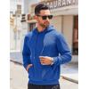 imageCOOFANDY Mens Hooded Sweatshirts Long Sleeve Casual Waffle Knit Pullover Hoodies with Kanga PocketRoyal Blue
